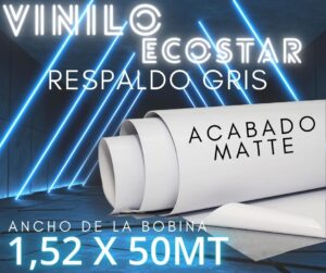 Vinilo EcoStar: Respaldo gris y acabado matte